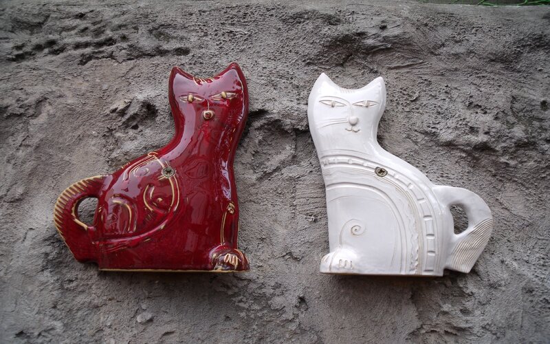 Ceramic Cat Figurines