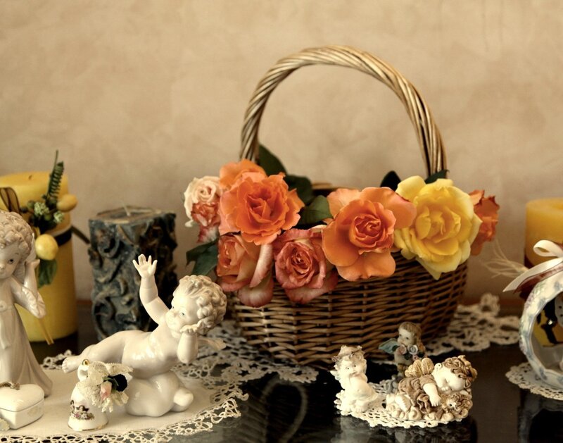 Ceramic Cherub Figurines