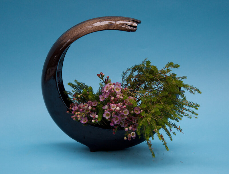 Ceramic Crescent Vase