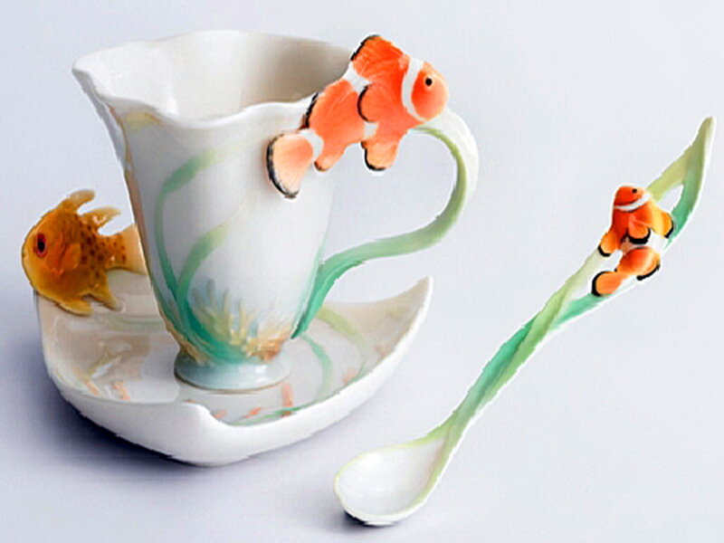 Ceramic Cup with Fish