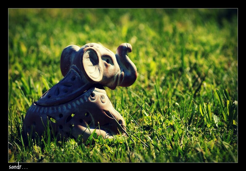 Ceramic Elephant Statue