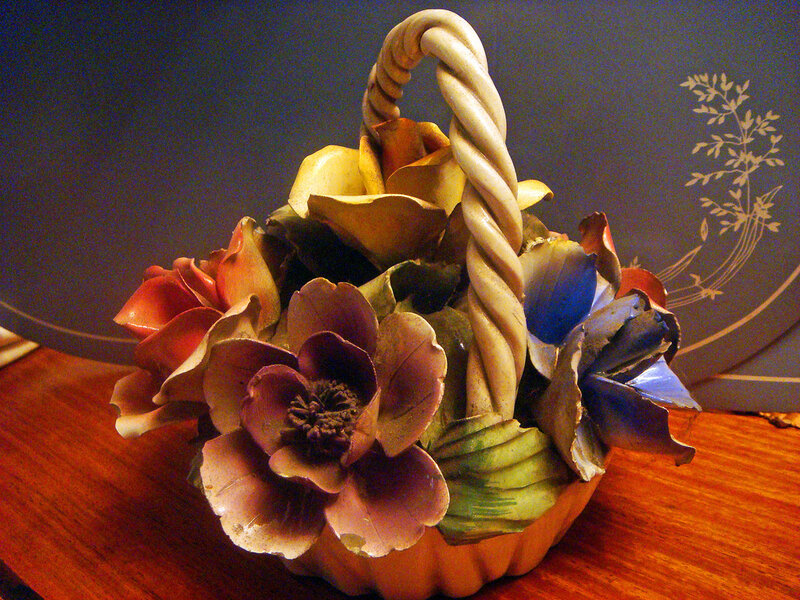 Ceramic Flower Basket