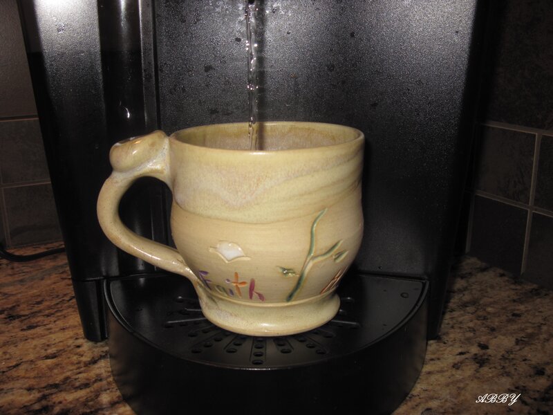 Ceramic Mug on Coffee Maker