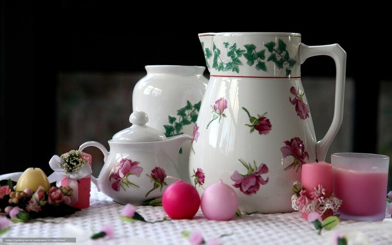 Ceramic Pitcher and Teapot — White