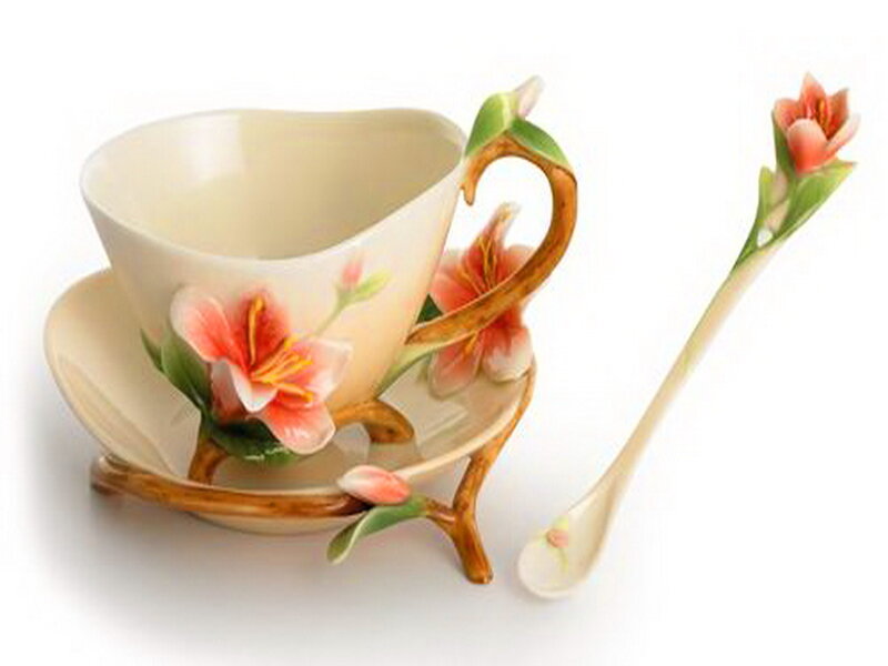 Ceramic Tea Cup Set — Cream
