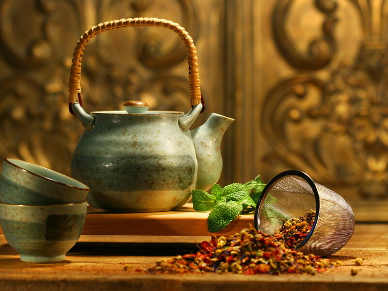 Ceramic Teapot and Tea Set