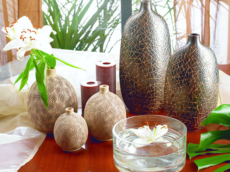 Ceramic Vases with Lilies