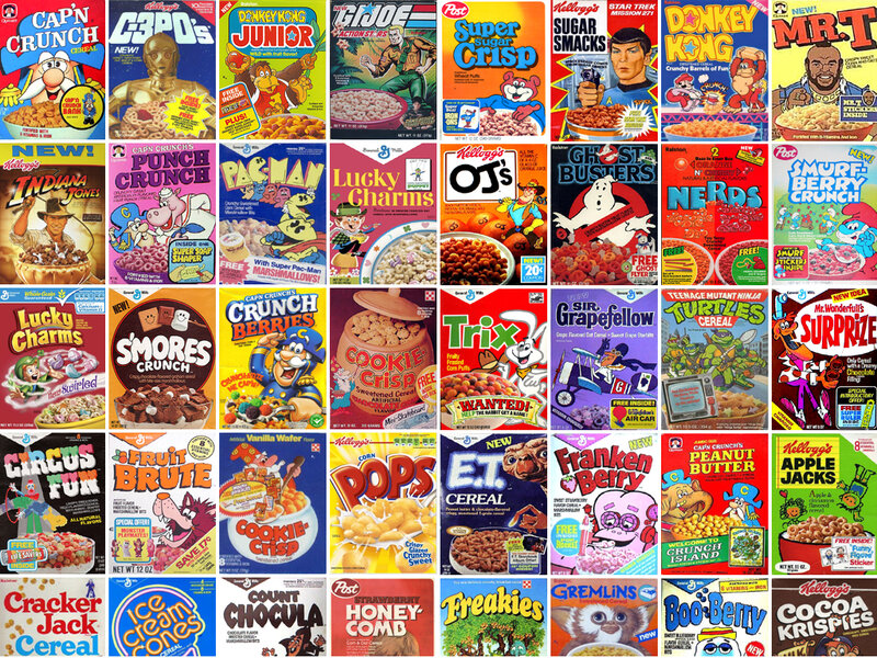 Cereal Boxes Collage