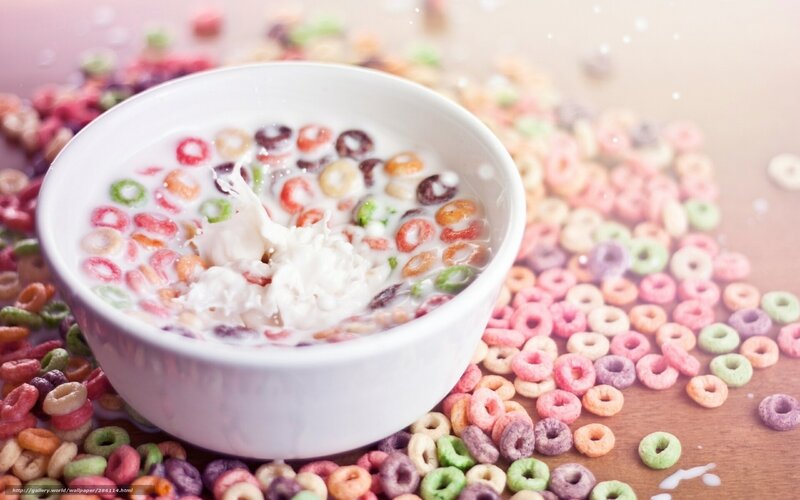 Cereal in a Bowl — White