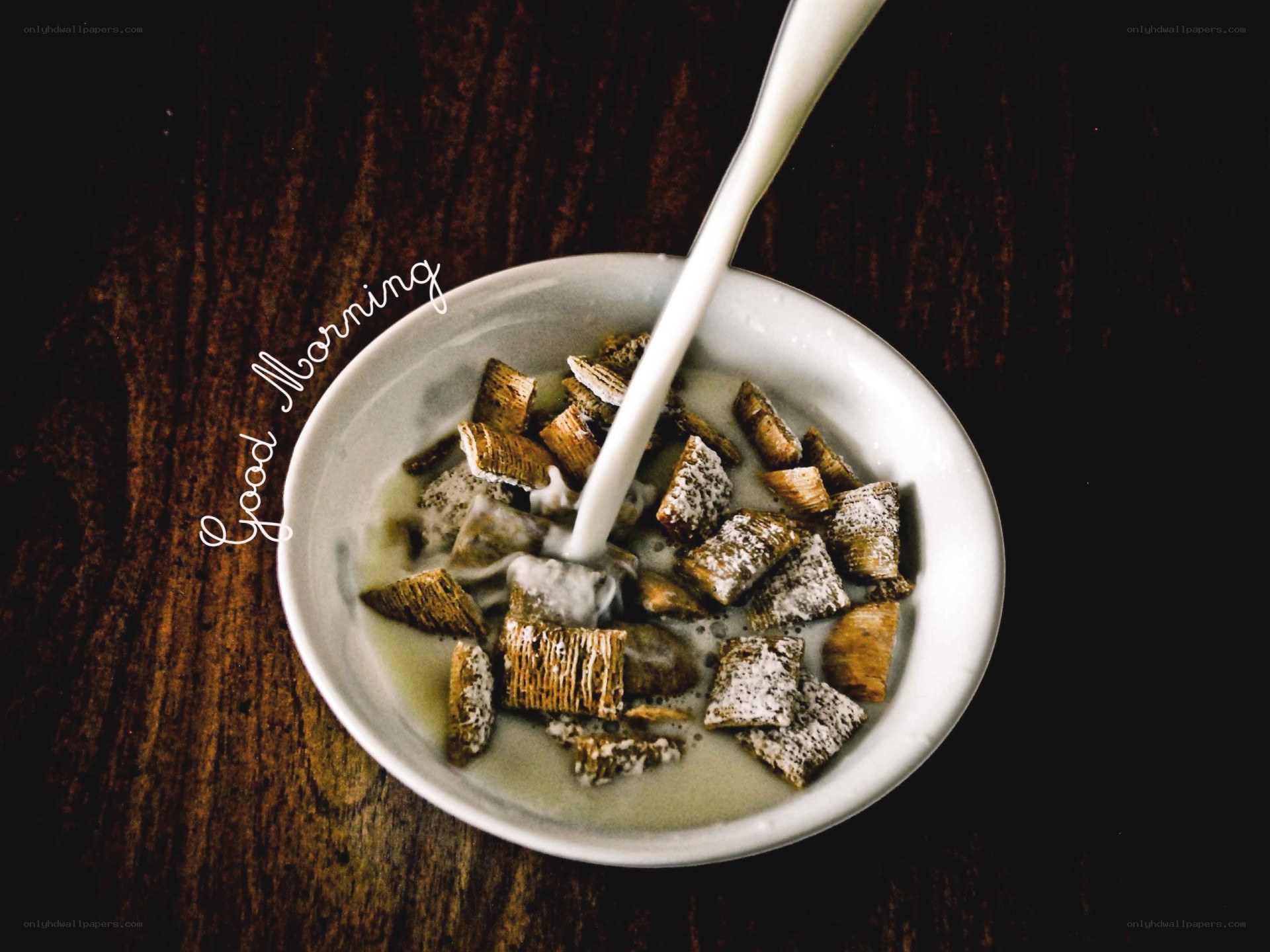 Cereal with milk being poured
