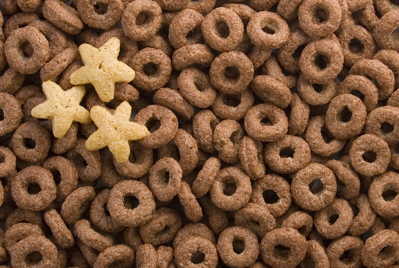 cereal with star-shaped pieces