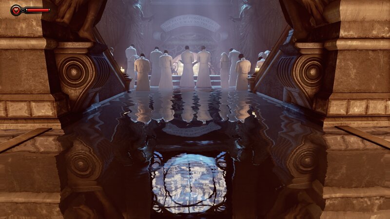 ceremony in a flooded hall