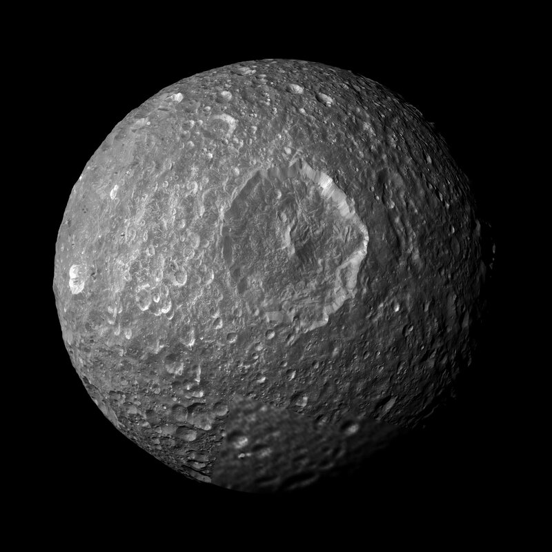 Ceres surface with large crater