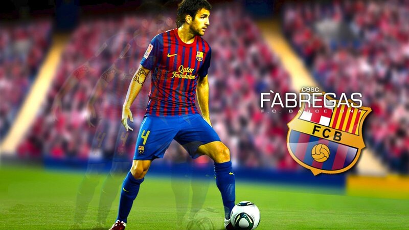 Cesc Fàbregas in FC Barcelona kit