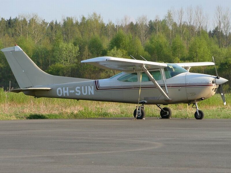 Cessna 172 on a runway
