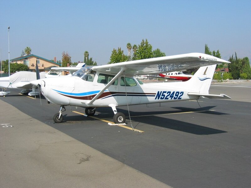 Cessna 172 on airport tarmac
