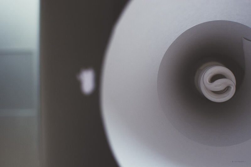 CFL Light Bulb in Holder