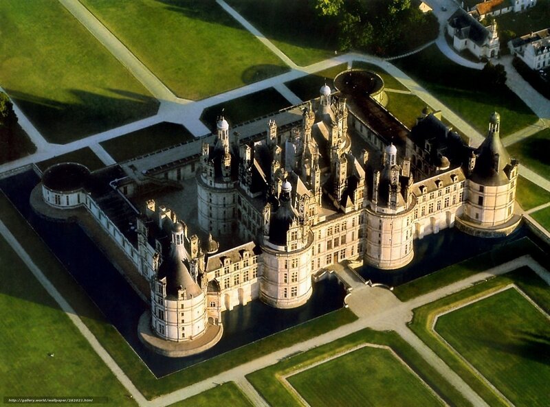 Château de Chambord aerial view