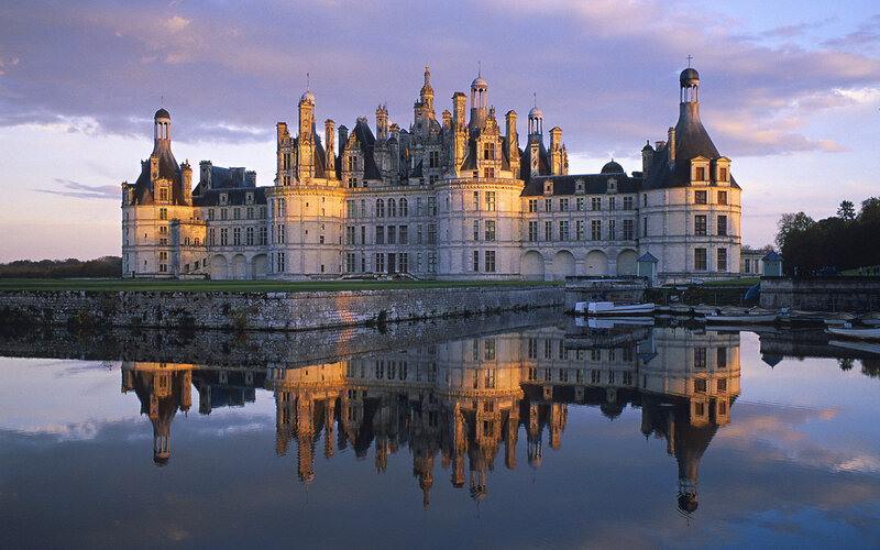 Château de Chambord at sunset