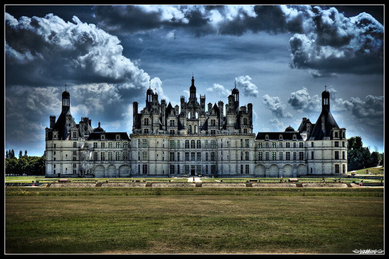 Château De Chambord — Blue, Dramatic, Afternoon, Photograph