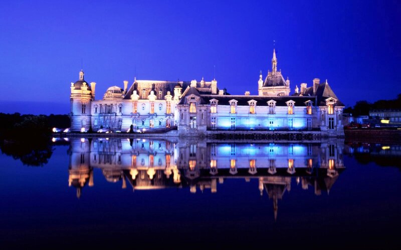 Château De Chambord — Blue, Serene, Night