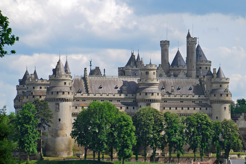 Château De Chambord — Gray, Serene, Afternoon, Photograph