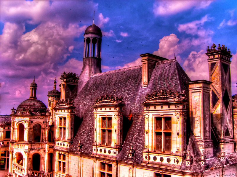 Château De Chambord — Purple, Dramatic, Sunset, Photograph