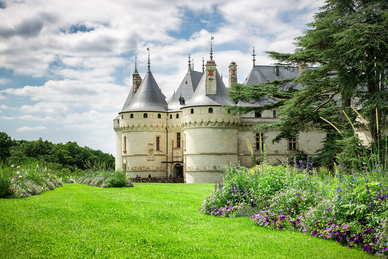 Château De Chaumont — Green, Serene, Afternoon, Photograph, Castle, Towers, Garden