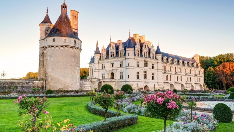 Château De Chaumont — Green, Serene, Sunset, Photograph, Castle