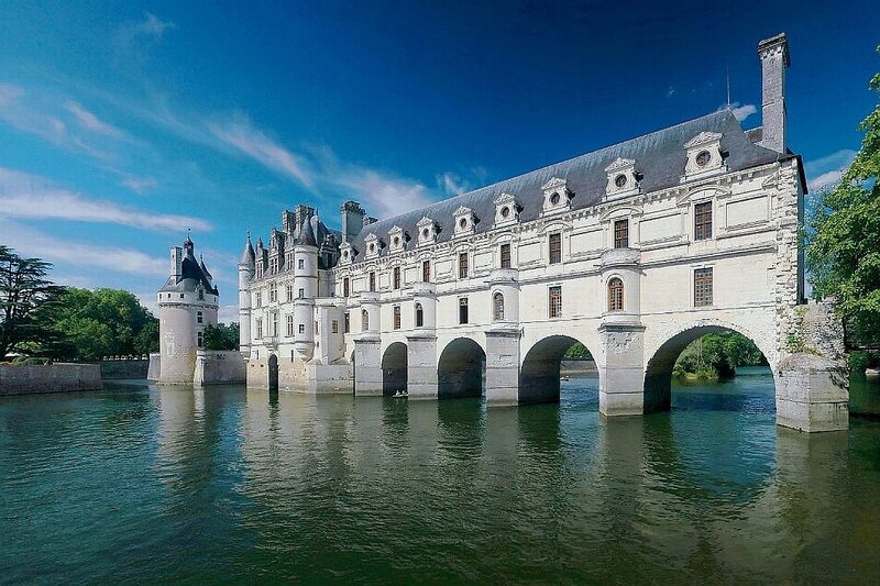 Château De Chenonceau — Blue, Serene, Afternoon, Photograph
