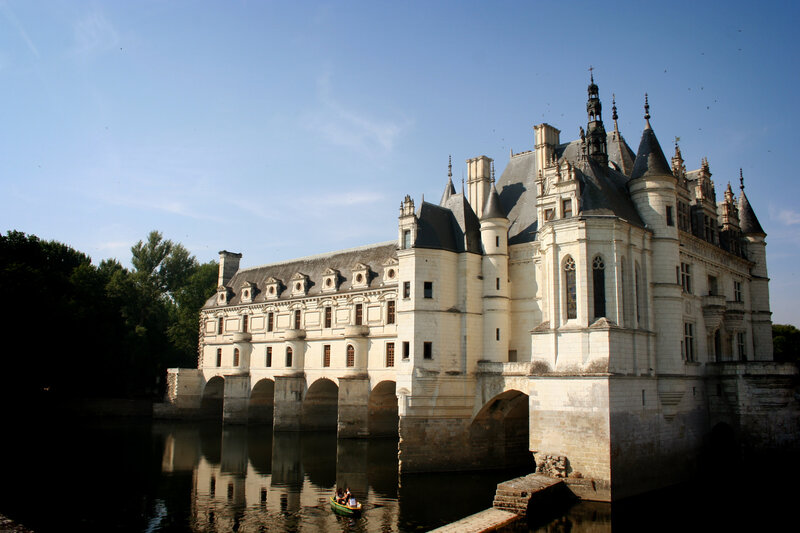 Château De Chenonceau — White, Serene, Afternoon, Photograph, Castle, River