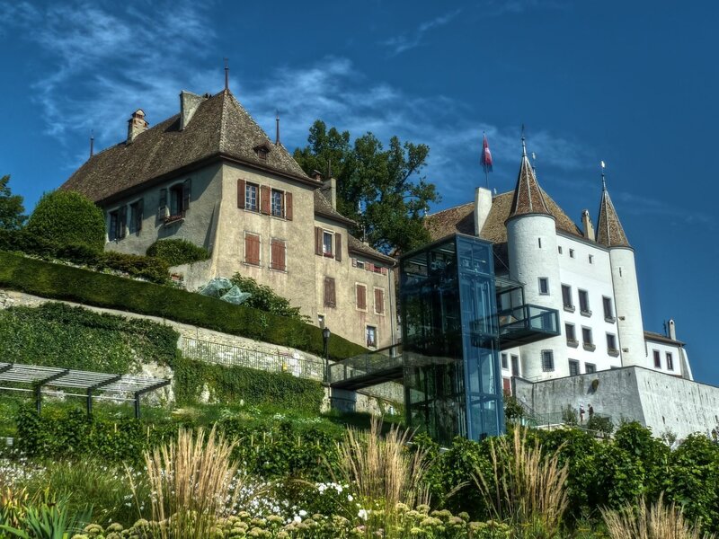 Château De Chillon — Blue, Dramatic, Afternoon, Photograph