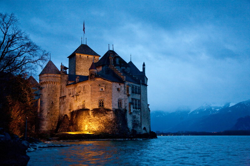 Château De Chillon — Blue, Dramatic, Night