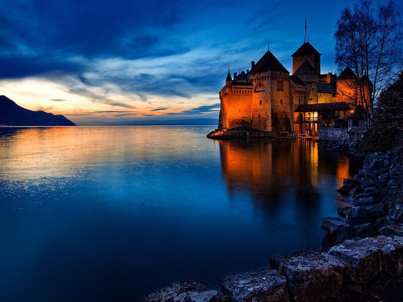 Château De Chillon — Blue, Dramatic