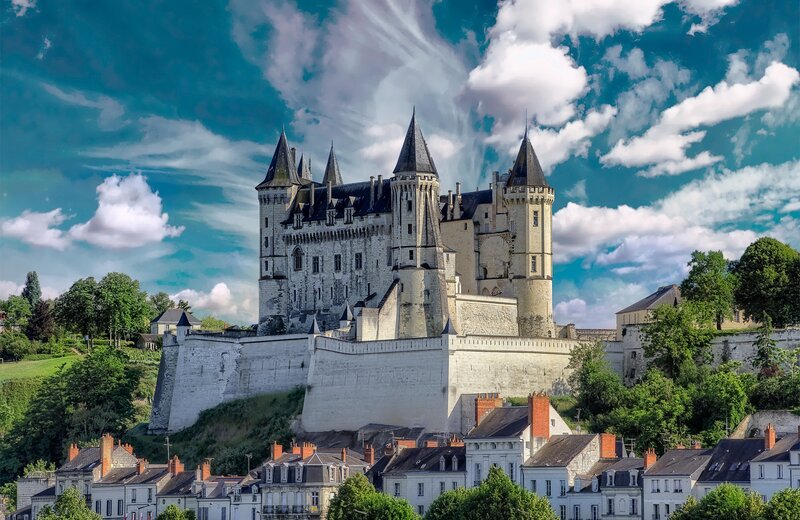 Château De Saumur — Blue, Dramatic