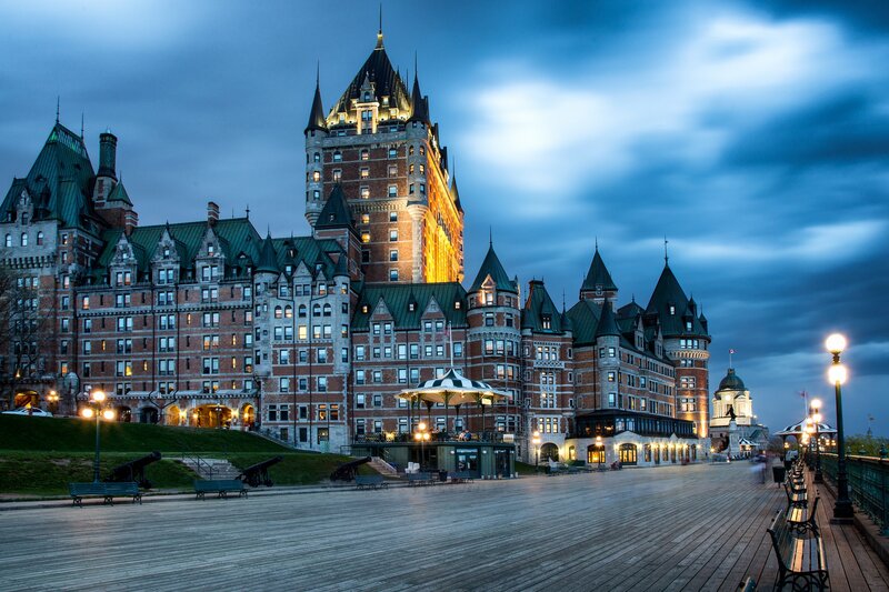 Château Frontenac at Dusk — Blue, Dramatic