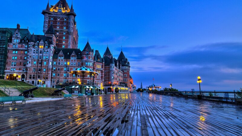 Château Frontenac at Dusk — Blue, Serene