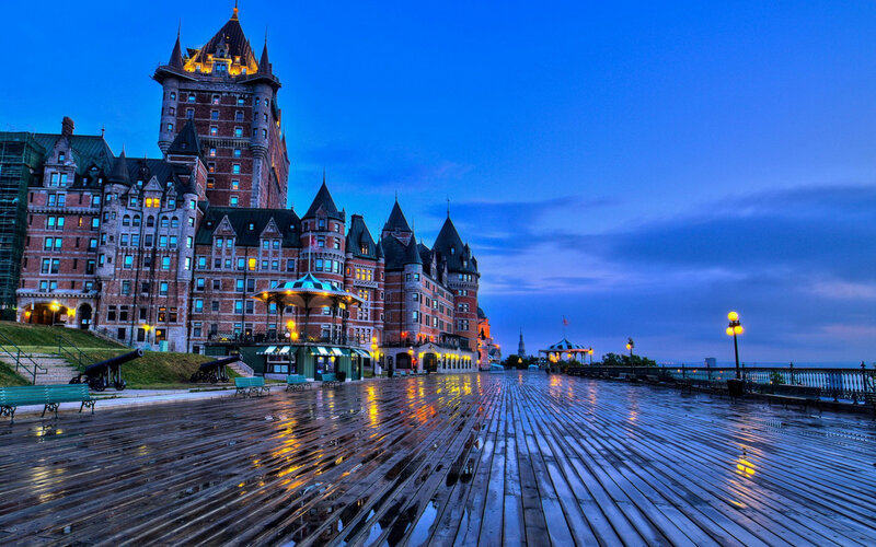 Château Frontenac at Dusk — Blue