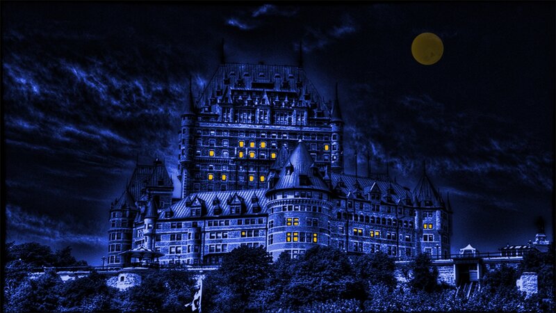 Château Frontenac at Night — Blue, Dramatic