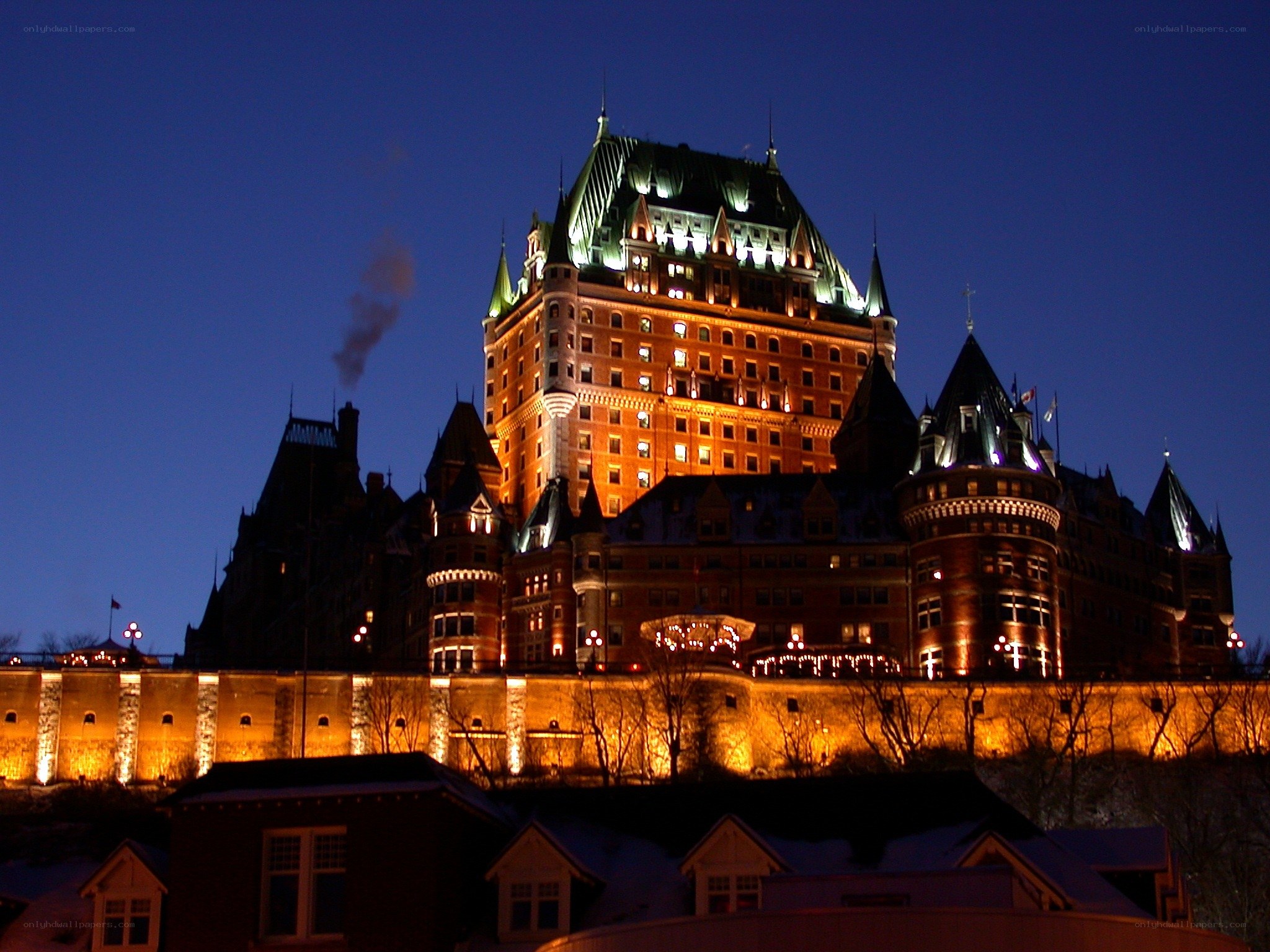 Château Frontenac at night