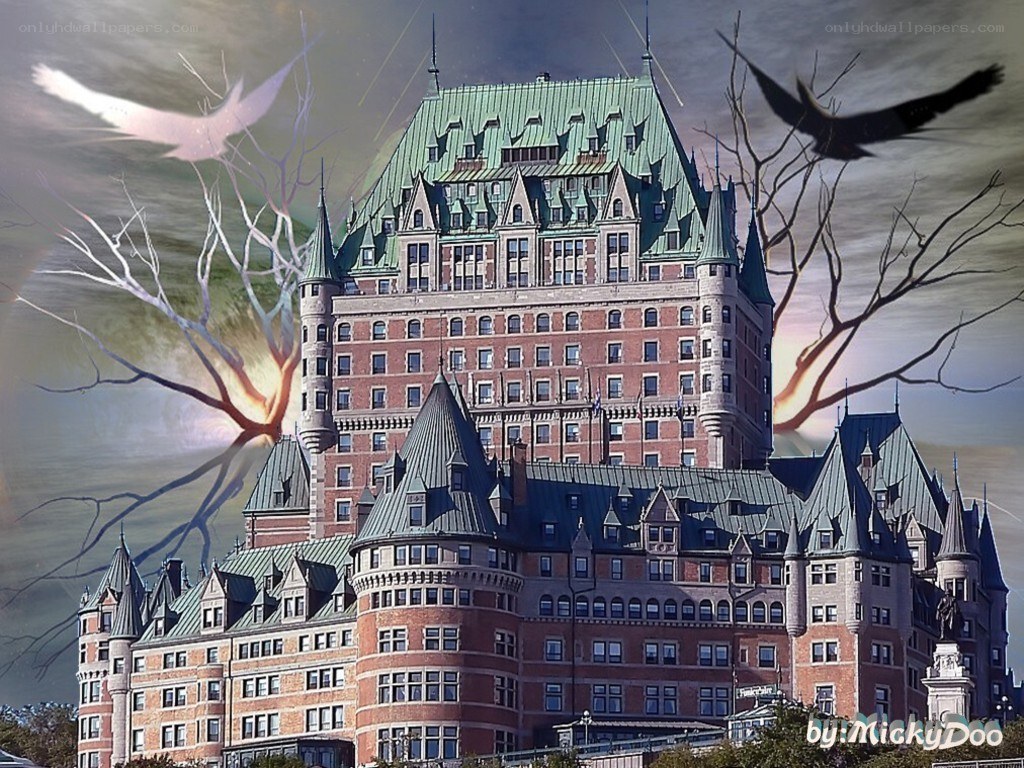 Château Frontenac with supernatural elements