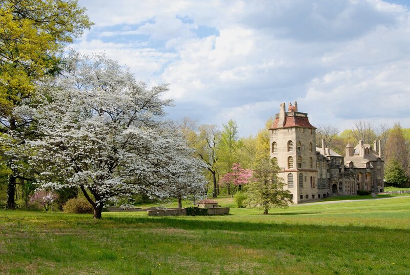 Château in a spring landscape