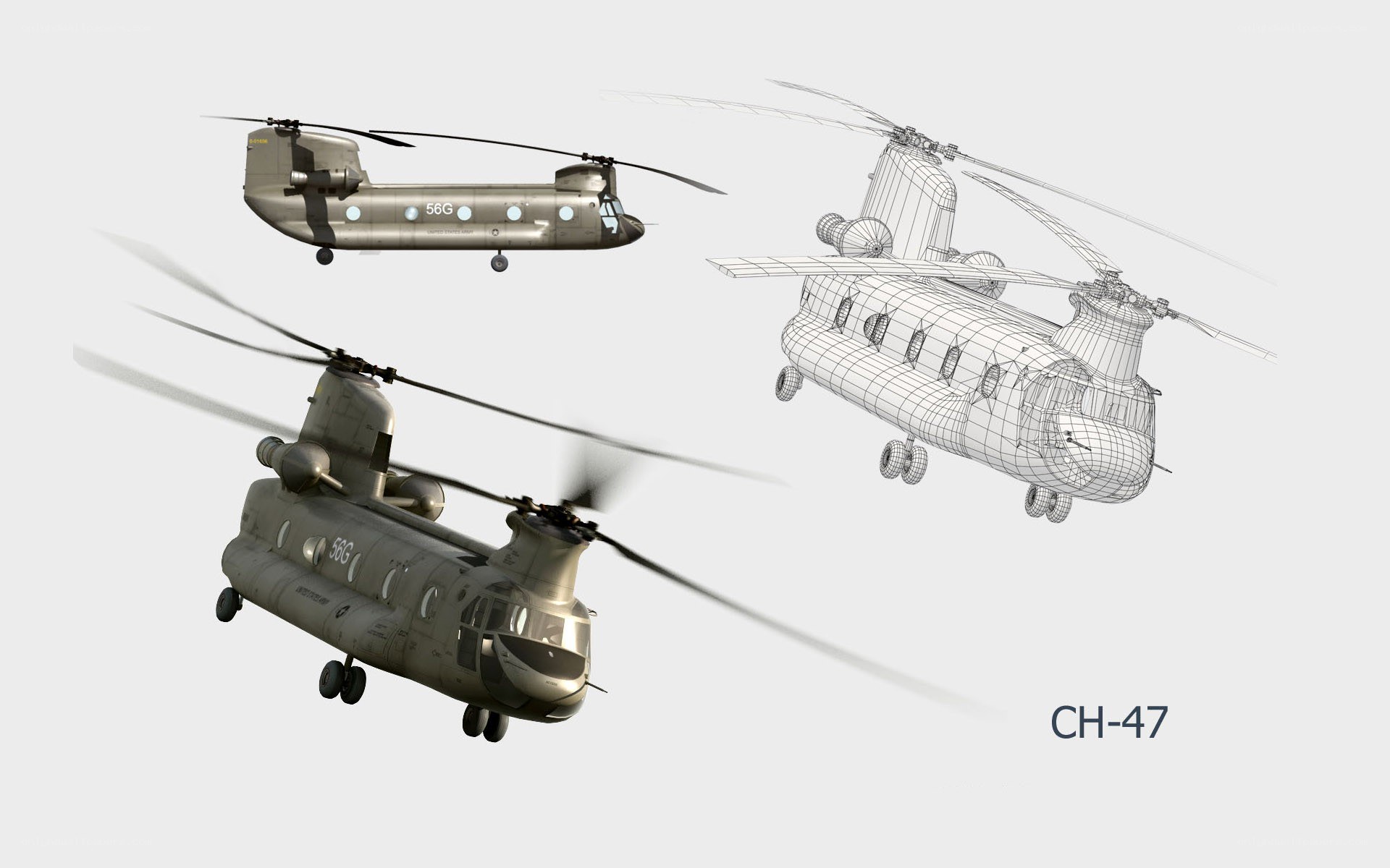 CH-47 helicopter models