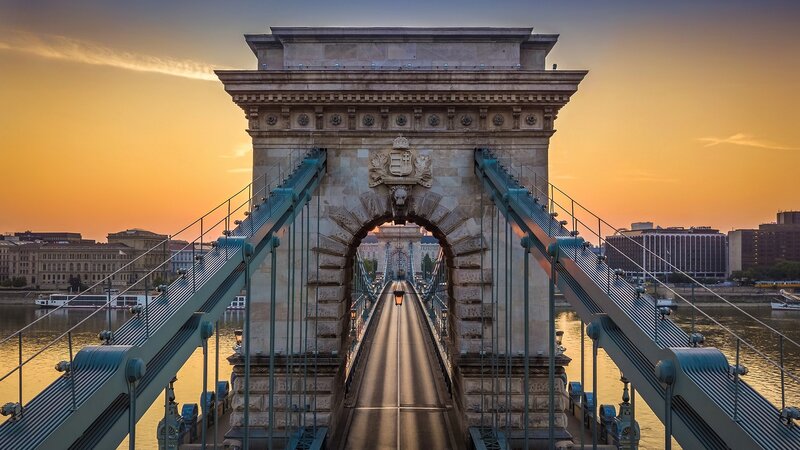 Chain Bridge at Sunset