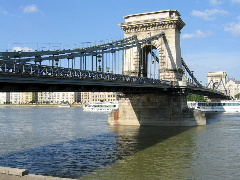 Chain Bridge over River