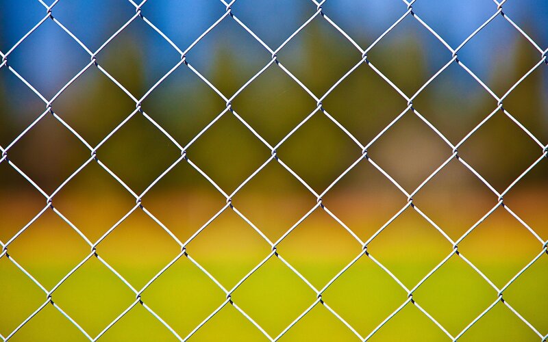 Chain-link Fence — Blue, Calm, Afternoon