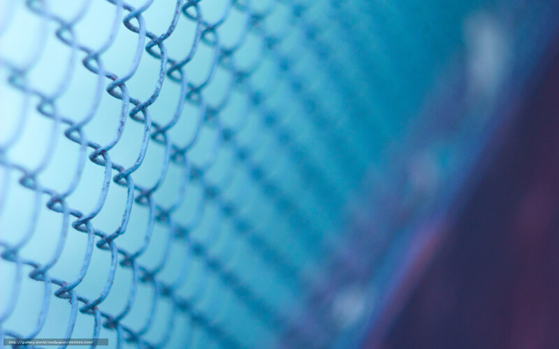 Chain-link Fence — Blue