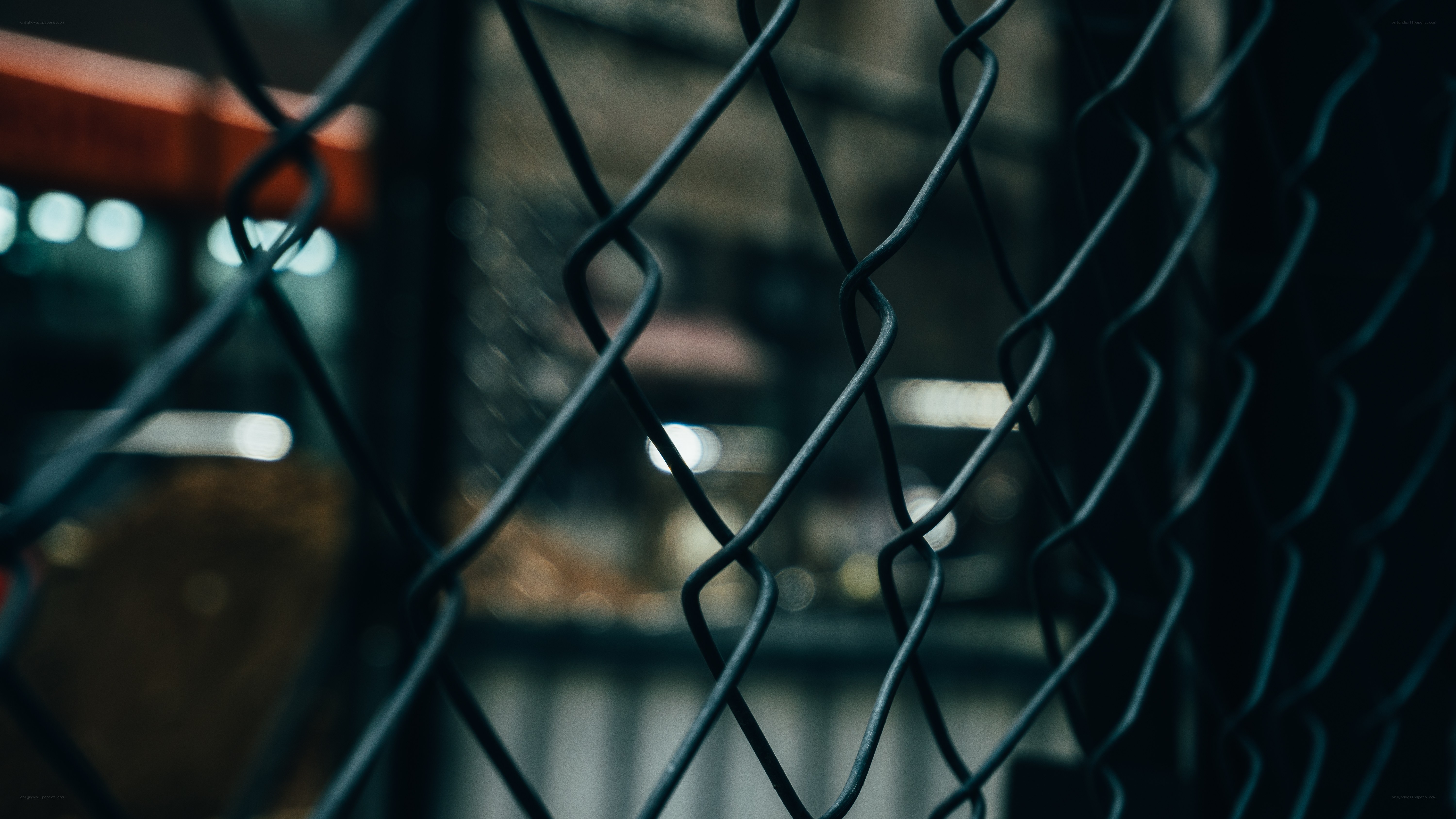 chain-link fence in industrial setting