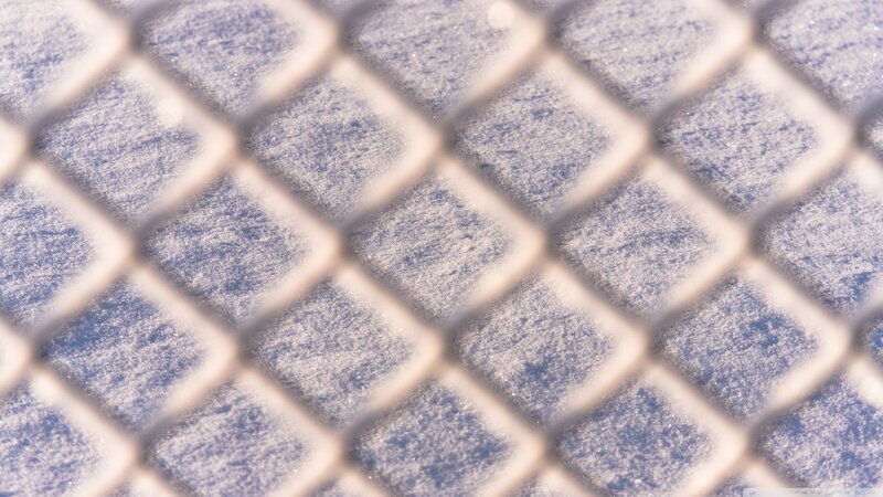 Chain-link Fence in Snow
