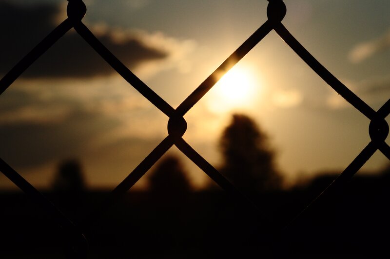 Chain-link Fence Silhouette